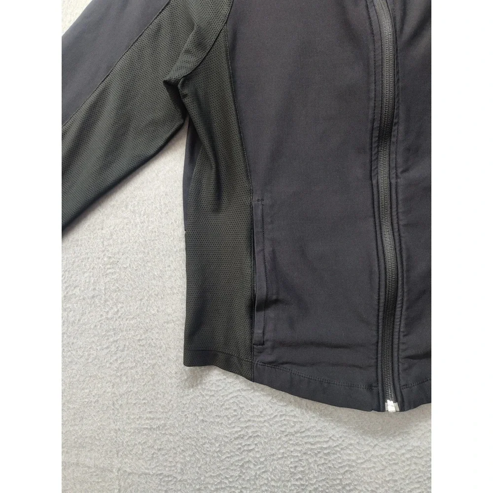 Nike Dri-FIT Womens Full Zip Running Jacket Black Mesh Pockets Size M